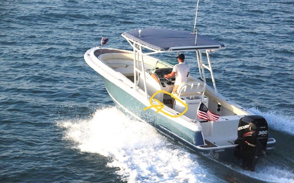 Chris Craft 26 Catalina Solid Teak W/ Black Inlay Foot Rest 016-2655