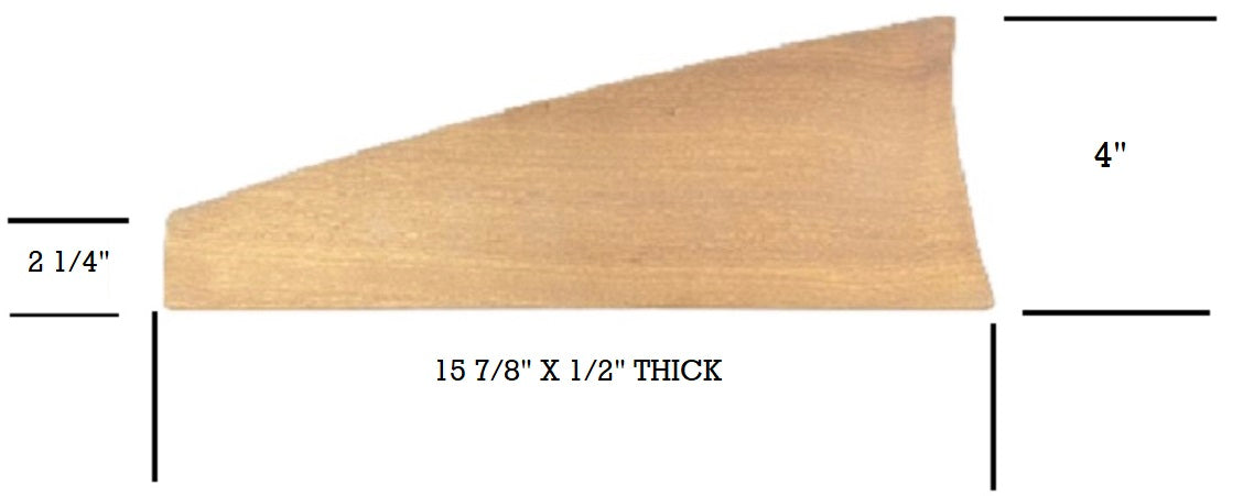 Chris Craft 32 Launch/Corsair Solid Mahogany Left Upper Helm Accent Panel 017-9610