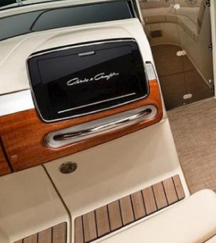 Chris-Craft 31 Launch GT Solid Mahogany Glove Box Accent Panel 018-00013