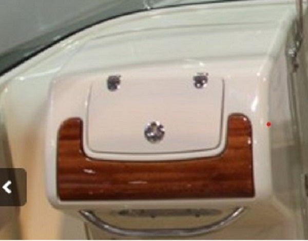 Chris-Craft 28 Launch GT Solid Mahogany Glove Box Accent Panel 018-3094