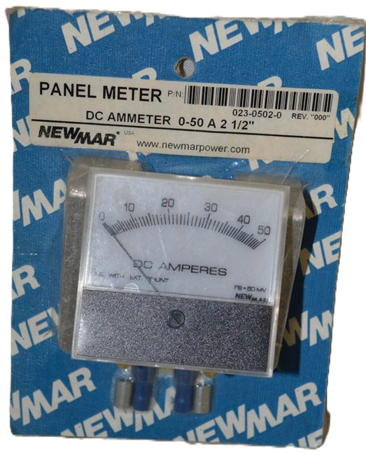 Newmar 0-50A Analog DC Ammeter 2.5" Panel Meter 023-0502-0