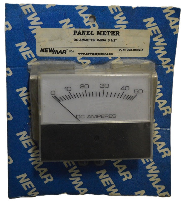 Newmar 0-50A Analog DC Ammeter 3.5" Panel Meter 023-0502-5