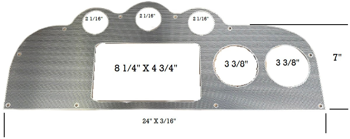 Chris Craft Aluminum Mesh Digital Helm Panel Blank 025-00006