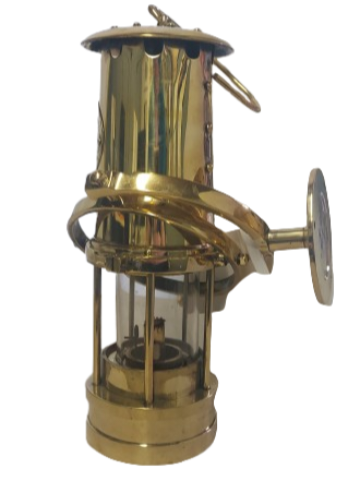 Miners Safety Lamp Oil Lamp w/ Hook, Gimble & Mount by Victor Lamp Works 