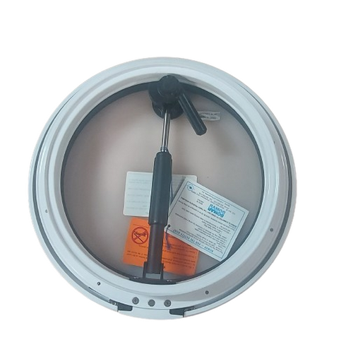 Bomar 12"  Translucent White " P-Style" Round Hatch N1115-10H-WHT