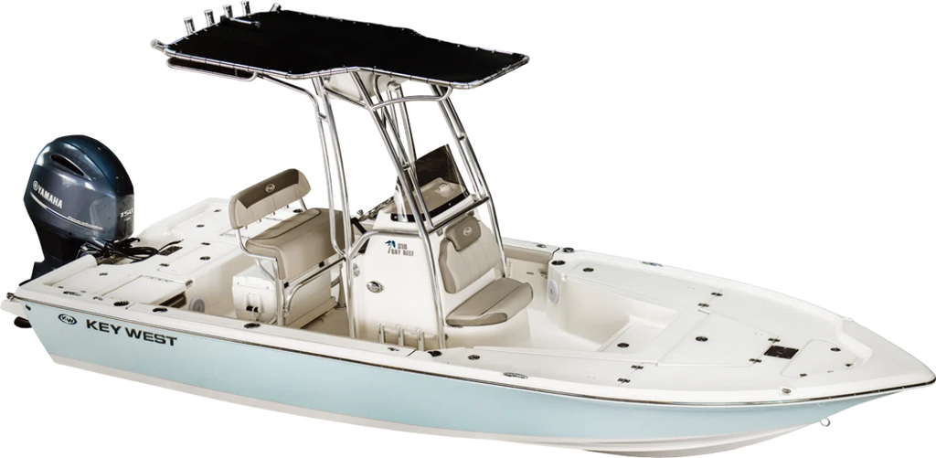 Key West Boats 210 / 230 BR w/ Hard T-Top Sunbrella Toast Spray Shield CVR210230SSHT