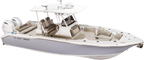 Key West Boats 263FS Sunbrella Toast T-Top Console Cover CC263FSTTOP