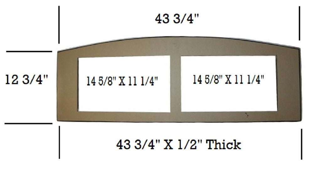 Chris Craft 26 Catalina Acrylic Upper Helm Panel Blank w/ Yamaha CL7 & Garmin Series 86 Cut Outs 025-7056