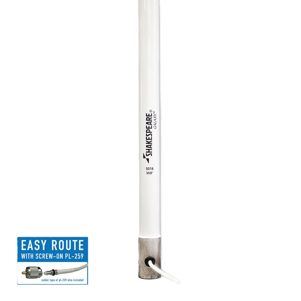 Shakespeare 15' Galaxy 9dB Marine VHF Band Antenna w/ 2" Stainless Ferrule 5018
