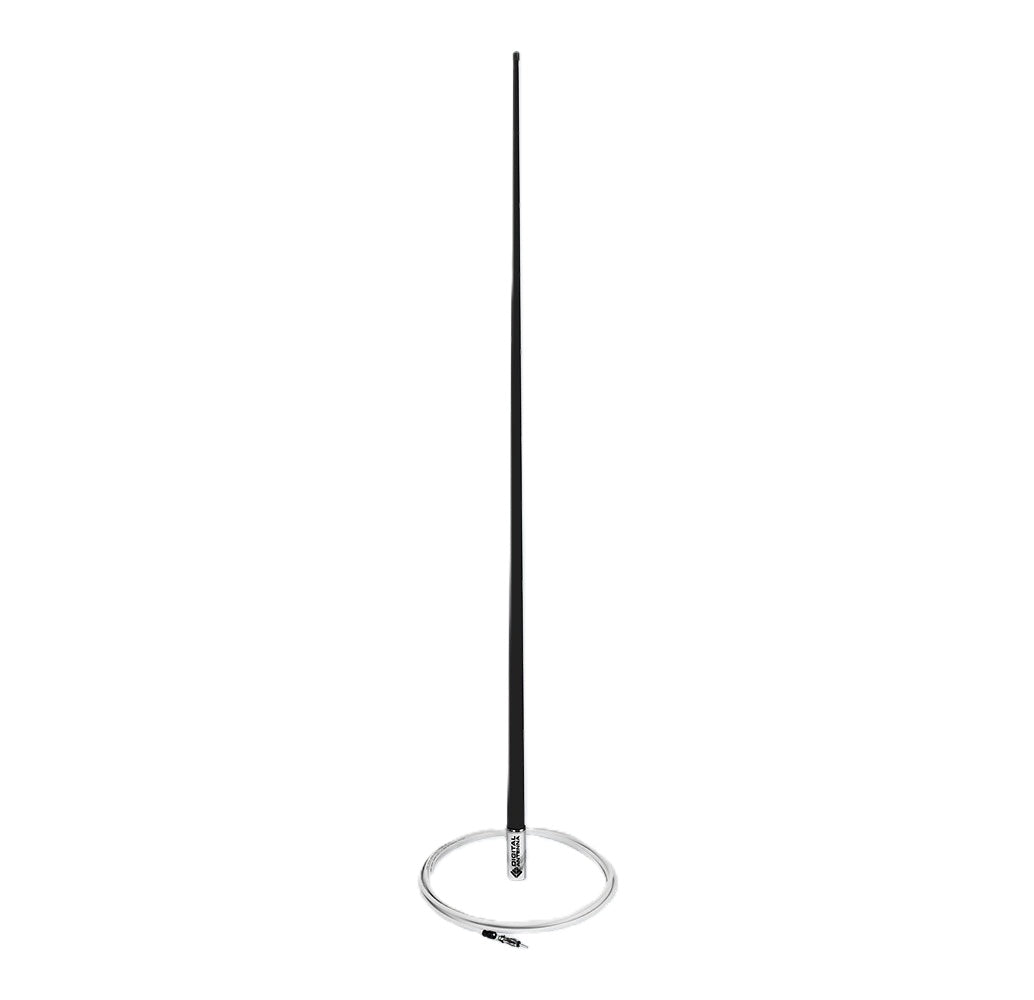 Digital Antenna 8' AM/FM Stereo Black Marine Antenna w/ Stainless Steel Ferrule 538-AB-S