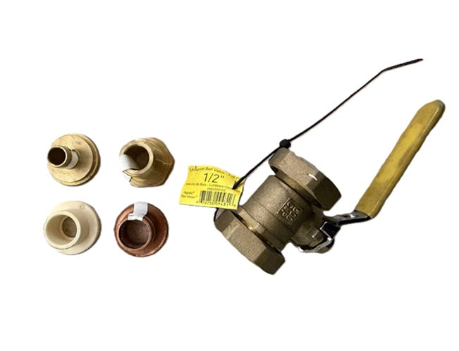 Apollo Union End 1/2" Universal Ball Valve & Fitting Kit 69BV0301PZ