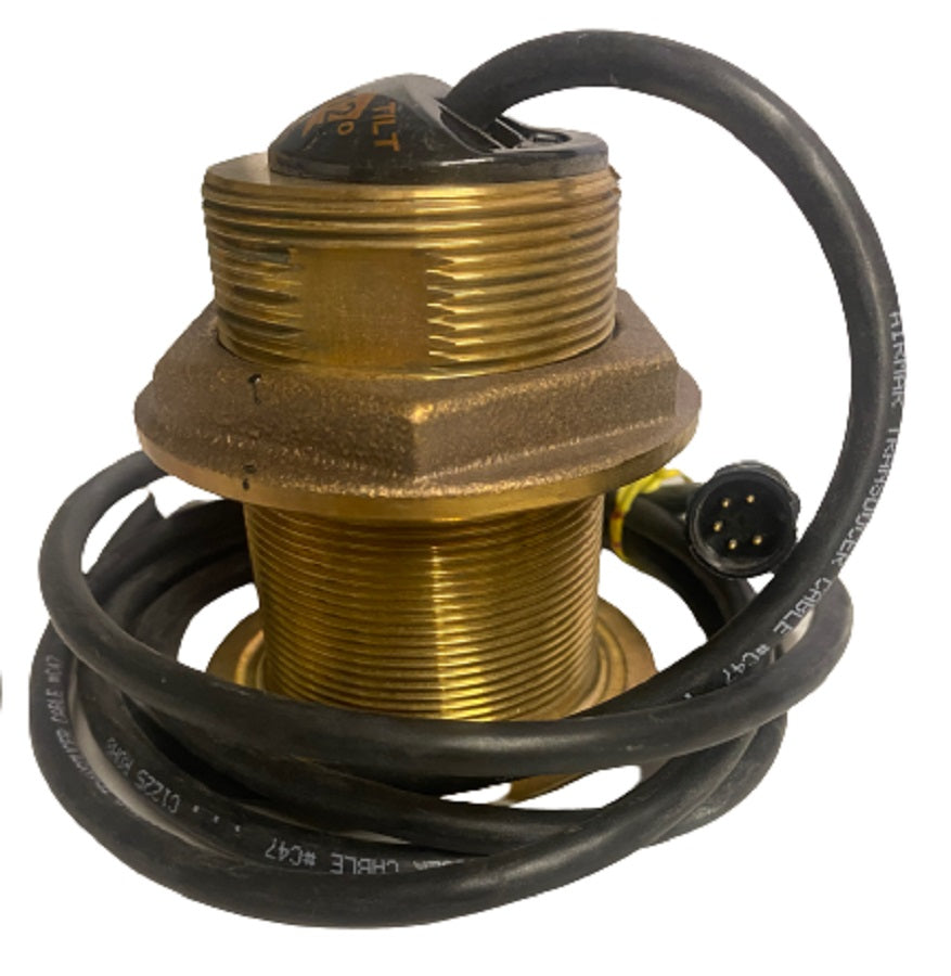 Airmar 5-Pin B60 Bronze Round 12° Depth Temperature Transducer 31-554-2-01