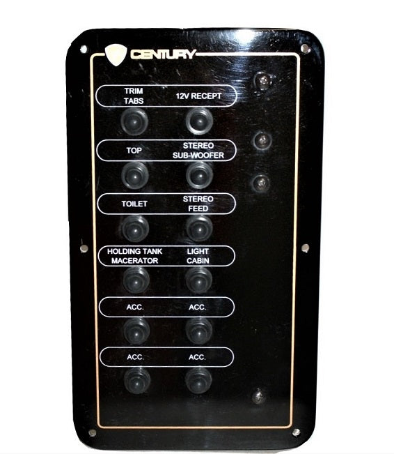 Century Boats 2400, 2600, 2900, & 3200 Center Console 12 Breaker Panel 26200681