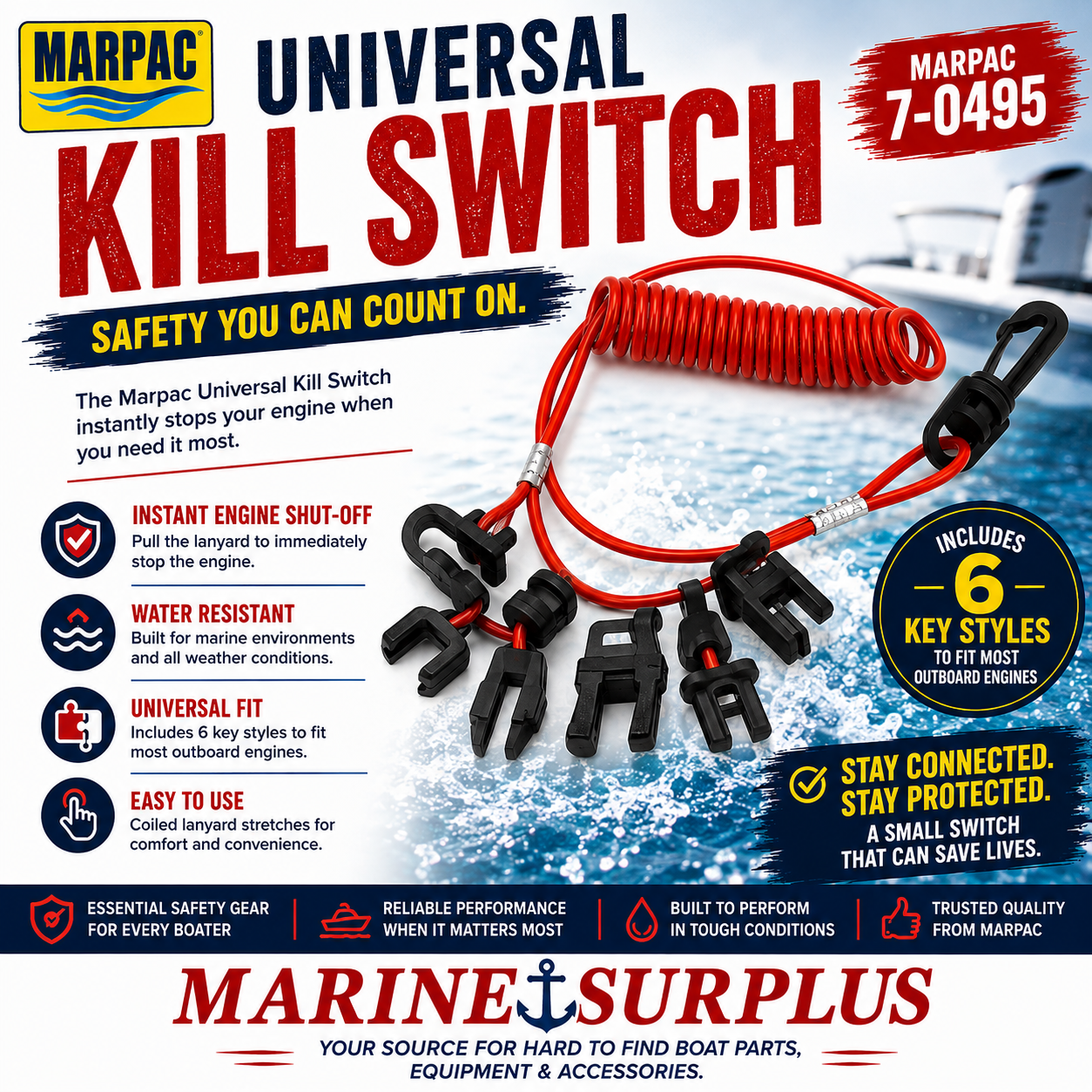 Marpac Universal Kill Switch Lanyard 7-0495