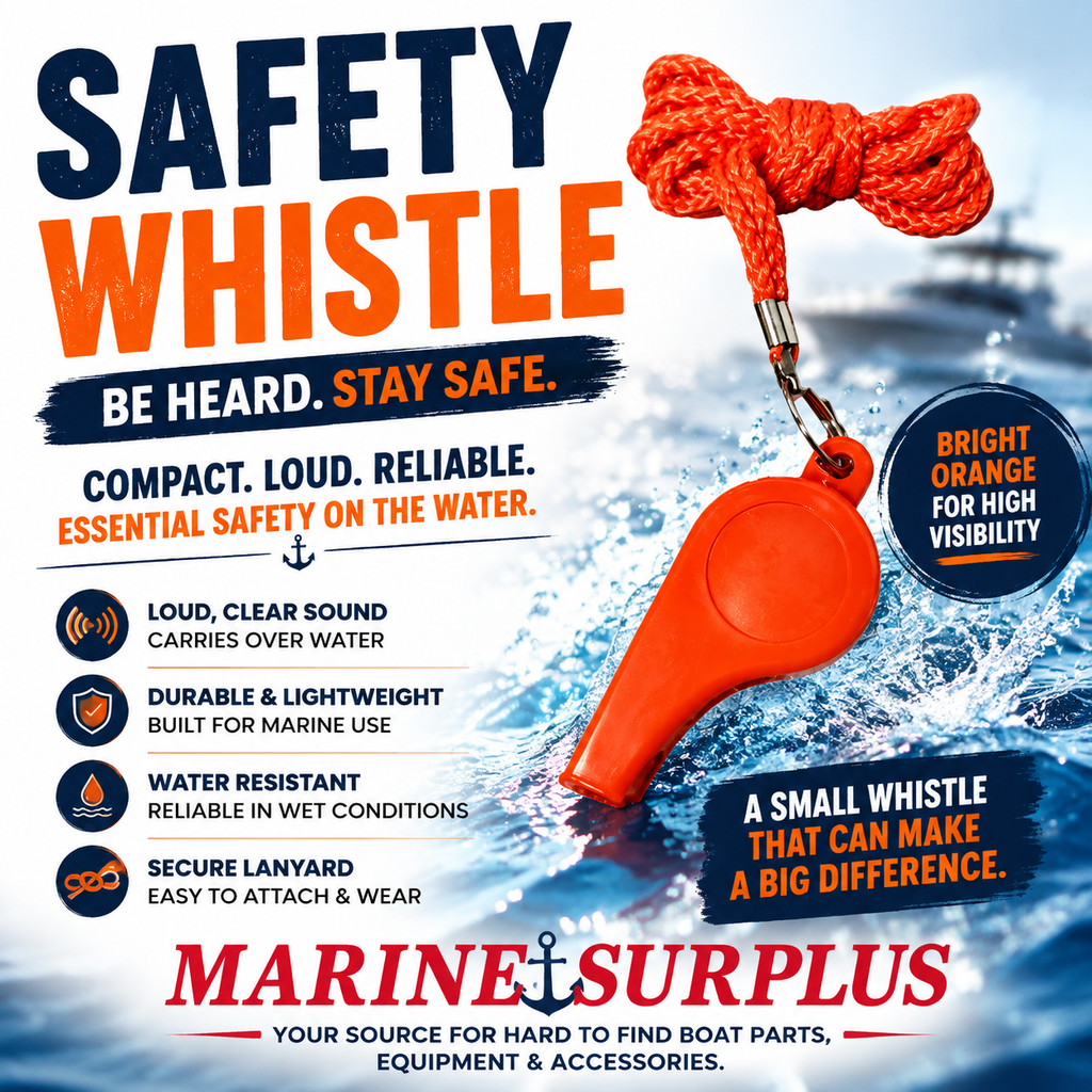Orange Emergency Safety Whistle with Lanyard