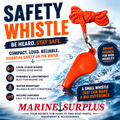 Orange Emergency Safety Whistle with Lanyard