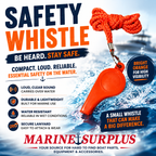 Orange Emergency Safety Whistle with Lanyard