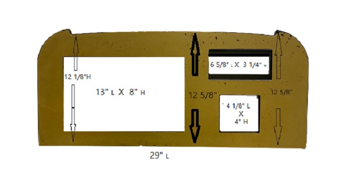 Chris Craft Catalina 27 Upper Helm Dash Panel Blank 025-7053
