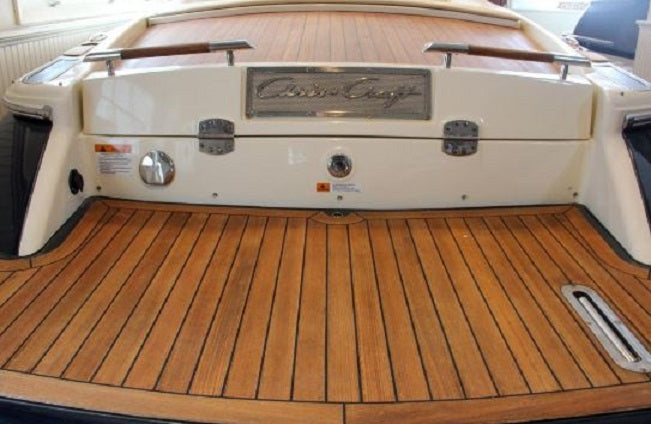 Chris Craft 25 Launch Stainless Steel Aft Logo Grill Emblem w/o Border 013-1101