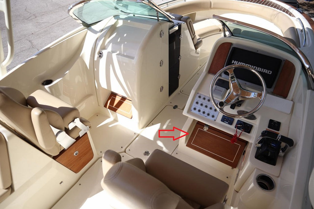 Chris Craft 26 Calypso Dual Console Teak Helm Footrest Lower Piece 016-2656