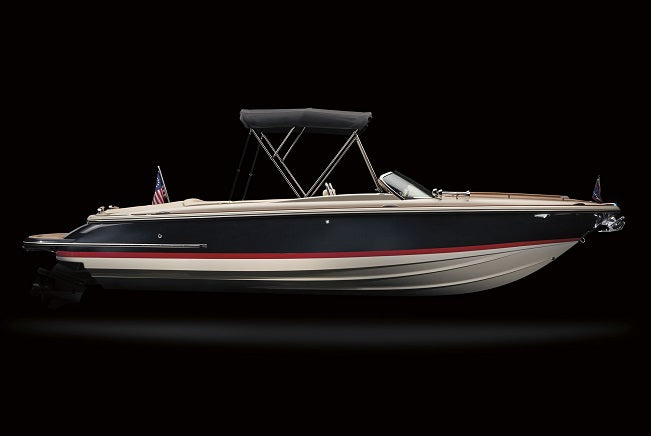 Chris Craft 25/27 Corsair & Launch Jet Black Bimini Top w/ Boot Kit 112305008