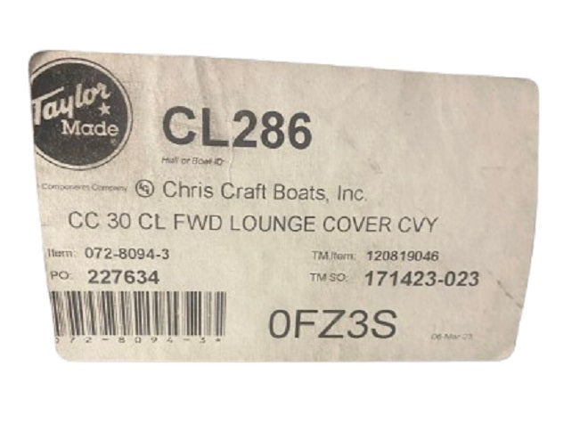 Chris Craft 30 Catalina Captains Navy Forward Lounge Seat Cover 120819046