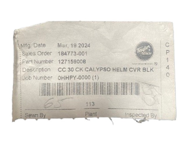 Chris Craft 30 Calypso Jet Black Helm Cover 127159008