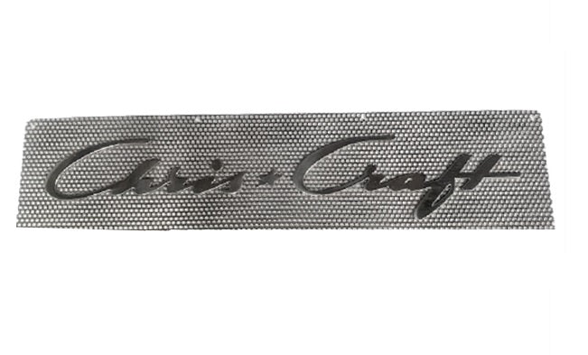 Chris Craft 25 Launch Stainless Steel Aft Logo Grill Emblem w/o Border 013-1101