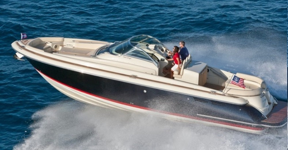 Chris Craft Launch 38 w/o Bow Rails Navy Mooring Cover 117365230