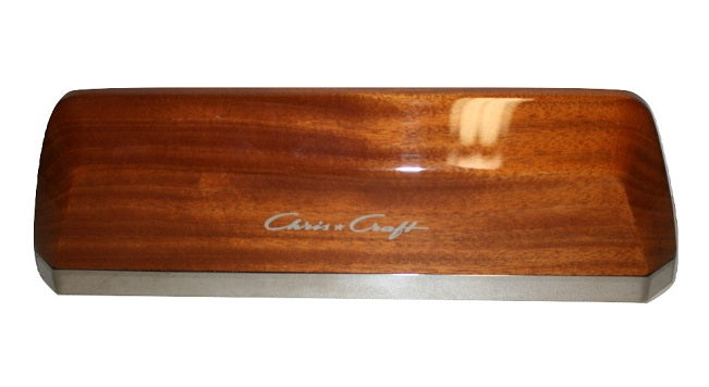 Chris Craft Logo Mahogany Wood Double Seat Back Emblem 018-3097