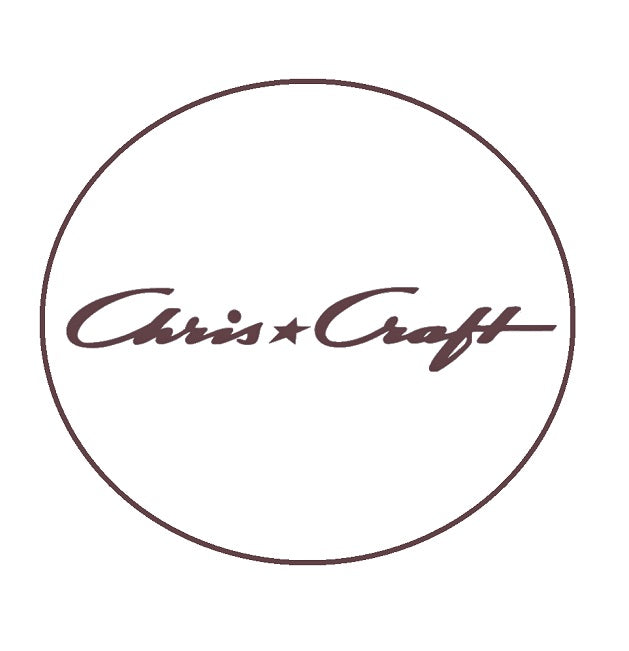 Chris Craft Cocoa Brown Round Logo Emblem Decal 055-2342