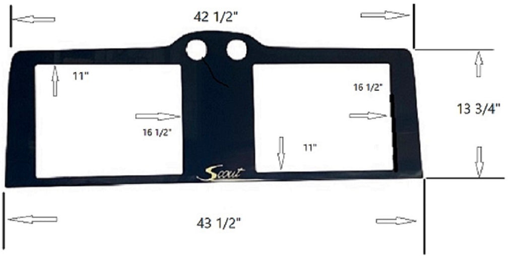 Scout Boats 350 LXF Panel Garmin 2-Units w/ Air Conditioning Vent Cut Outs DH 1186/191387-303449