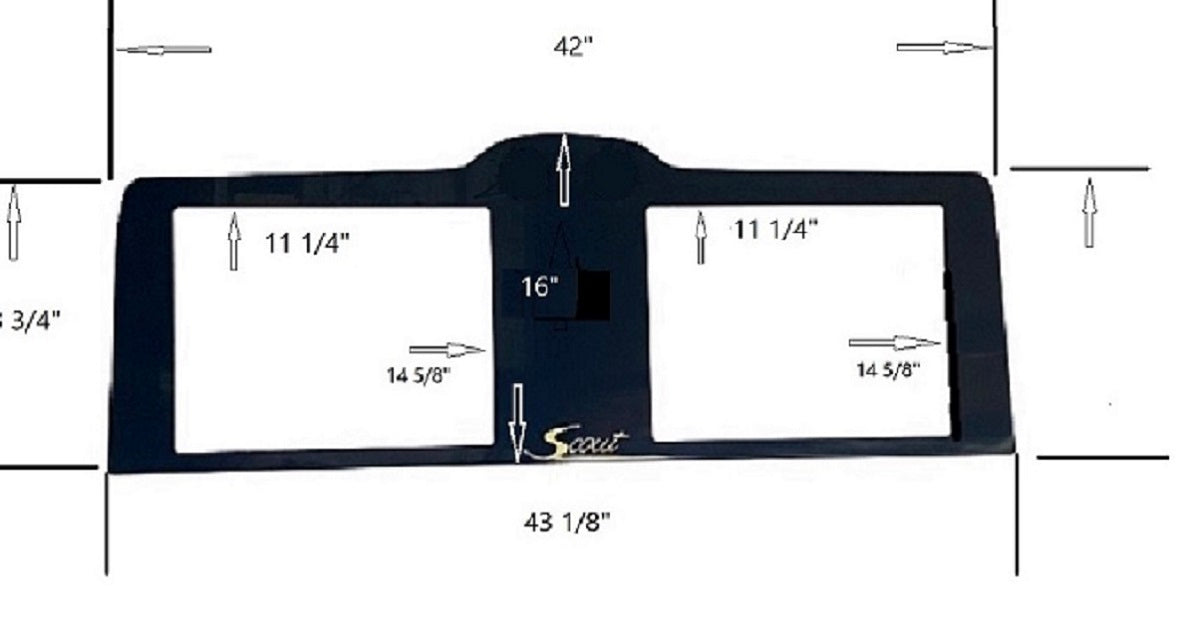 Scout Boats 350 LXF Panel Garmin 2-Units w/o Air Conditioning Vent Cut Outs DH1186A/191387-306373