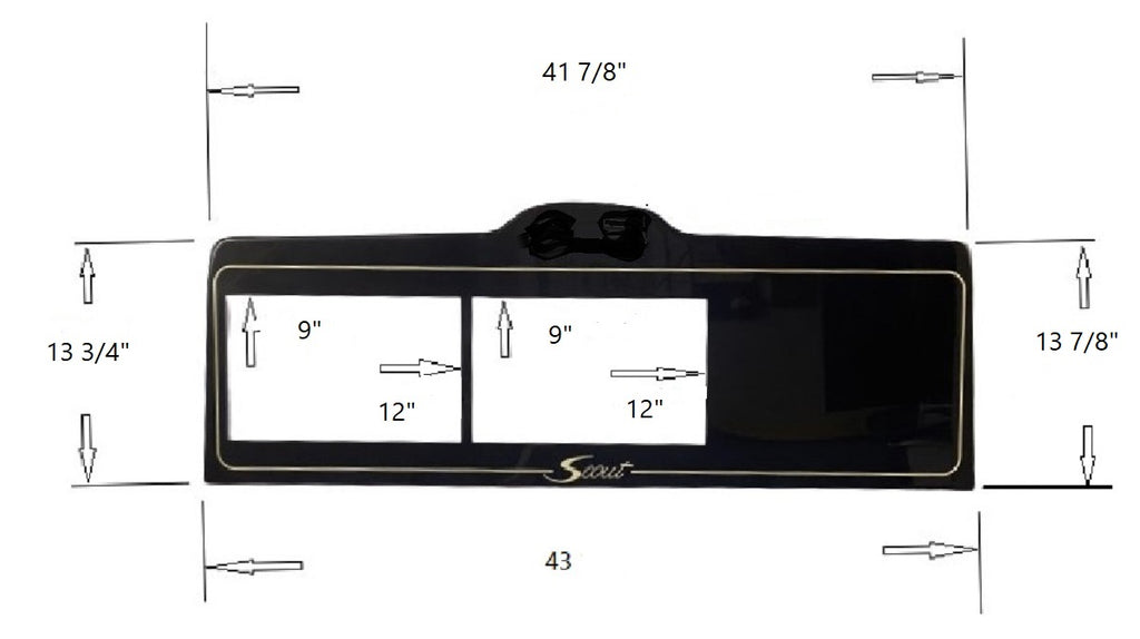 Scout Boats 350 LXF Panel Garmin 2-12" Units w/o Air Conditioning Vent Cut Outs DH1228A/191387-304731