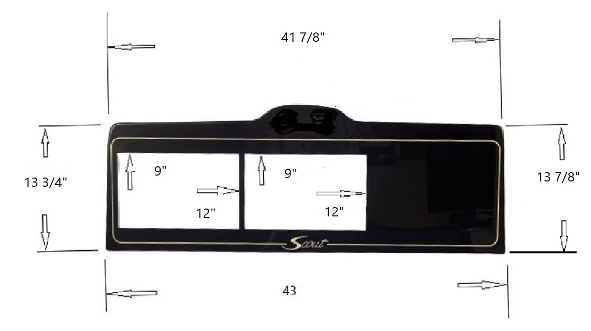 Scout Boats 350 LXF Panel Garmin 2-12" Units w/o Air Conditioning Vent Cut Outs DH1228A/191387-304731