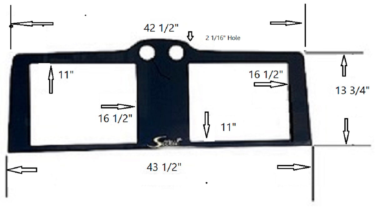 Scout Boats 350 LXF Panel Garmin 2-Units w/ Air Conditioning Vent Cut Outs DH1388/191387-306917