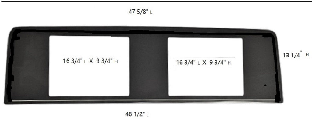 Scout Boats Garmin 2 Unit Dash Panel w/o Air Conditioning Vent Cut Outs DH1703/191387-309452