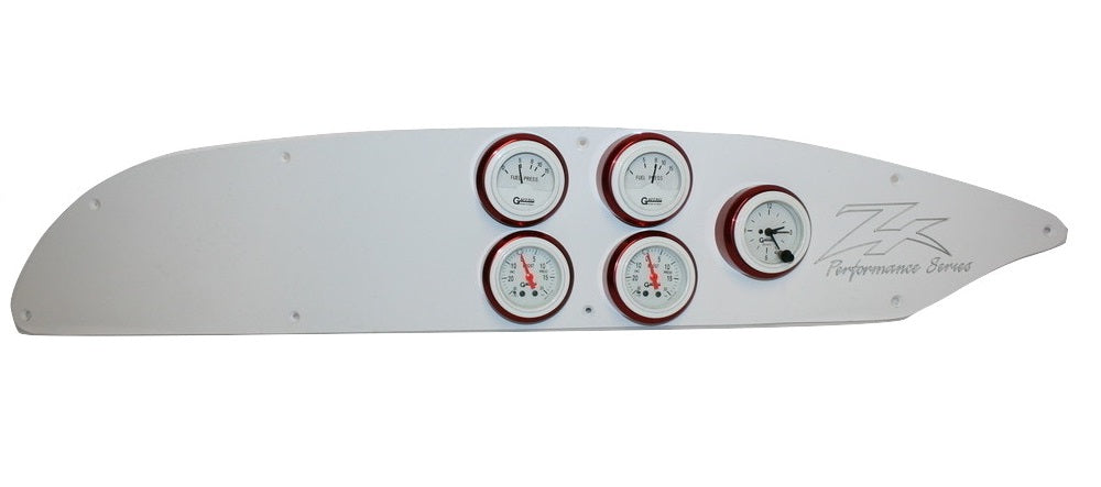 Donzi Marine ZX Performance Series White w/ Red Bezel Dash Gauge Panel 10017834