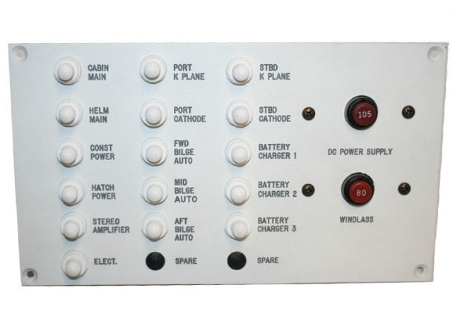Donzi Marine White Main Dash Breaker Panel 10020379