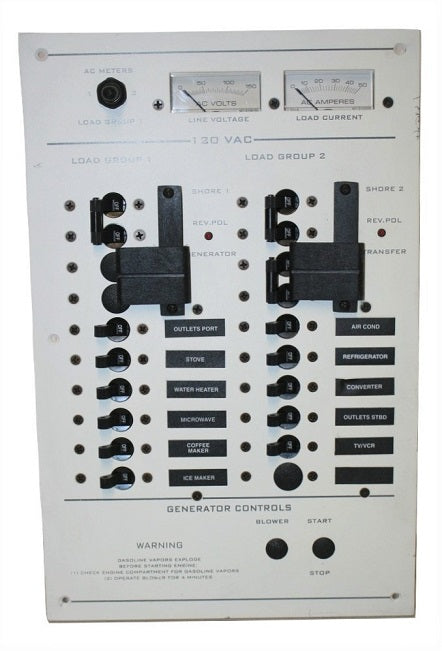 Donzi Marine White Main Breaker Shore Power Panel 10021505