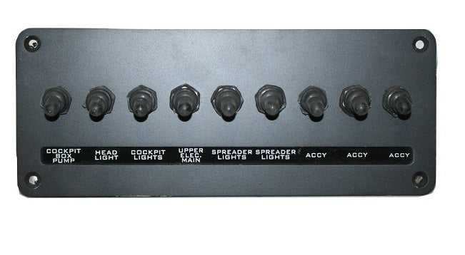 Donzi Marine 29ZF Black Illuminated 9 Switchable Toggle Breaker Panel 10024057