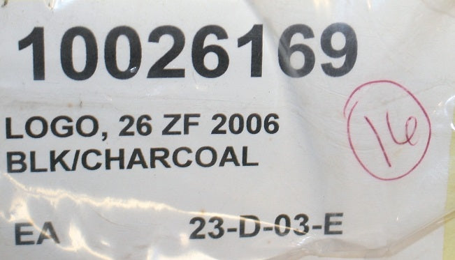 Donzi Marine 26 ZF Black & Charcoal Sticker Decal