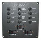 Donzi Marine Black 12 Push Button Breaker Panel 10020345