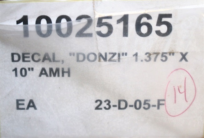 Black Donzi Marine Sticker Decal