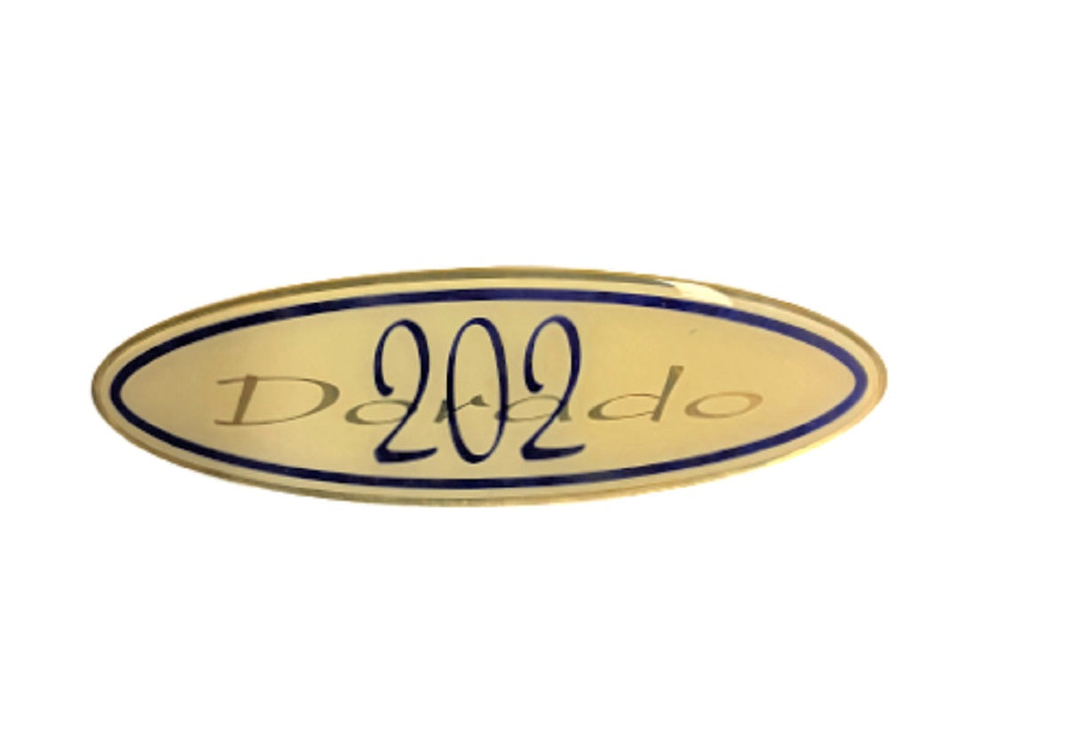 Scout Boats Dorado 202 Blue Designator Logo Sticker Decal (1 Pair)