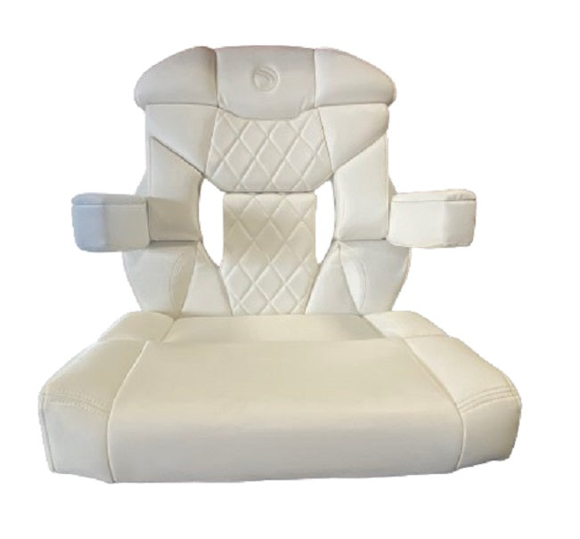 Edgewater Boats Center Console White Bolster Helm Seat w/ Slider Base