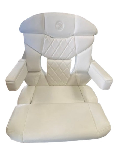Edgewater Boats Center Console White Bolster Helm Seat w/ Slider Base