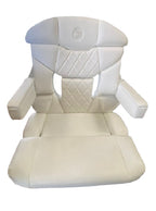 Edgewater Boats Center Console White Bolster Helm Seat w/ Slider Base
