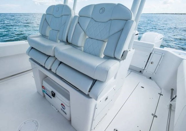 Edgewater Boats Center Console White Bolster Helm Seat w/ Slider Base