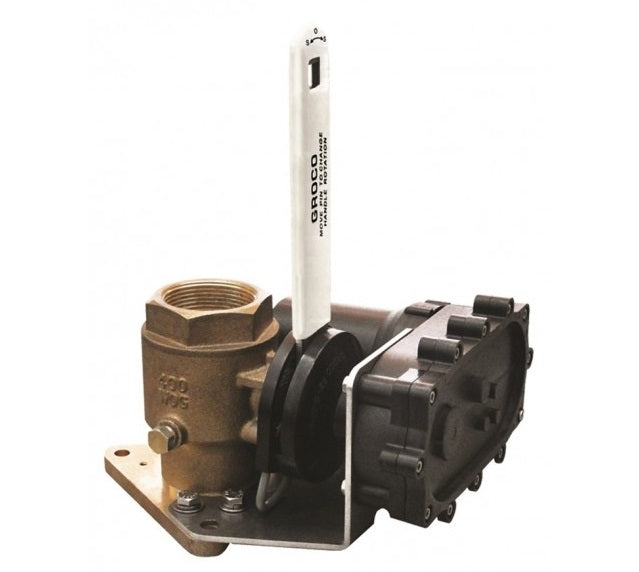 Groco 1 1/2" Bronze E-Valve Seacock w/ 12-24V Control Module Kit FBVEN-1500